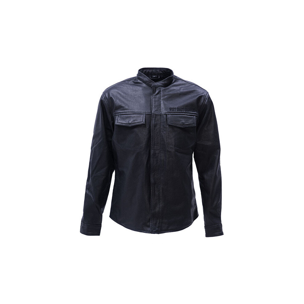 West Coast Choppers Og Perforated Leather Riding Shirt - 3XL Black 8719874400312