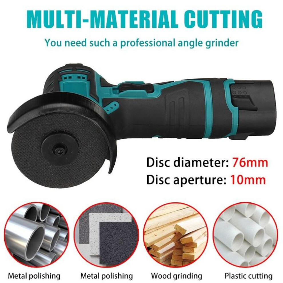 (1*Battery) 18vf 20000rpm 2300w Brushless Angle Grinder Cordless Mini Polishing Machine Diamond Cutting Grinder