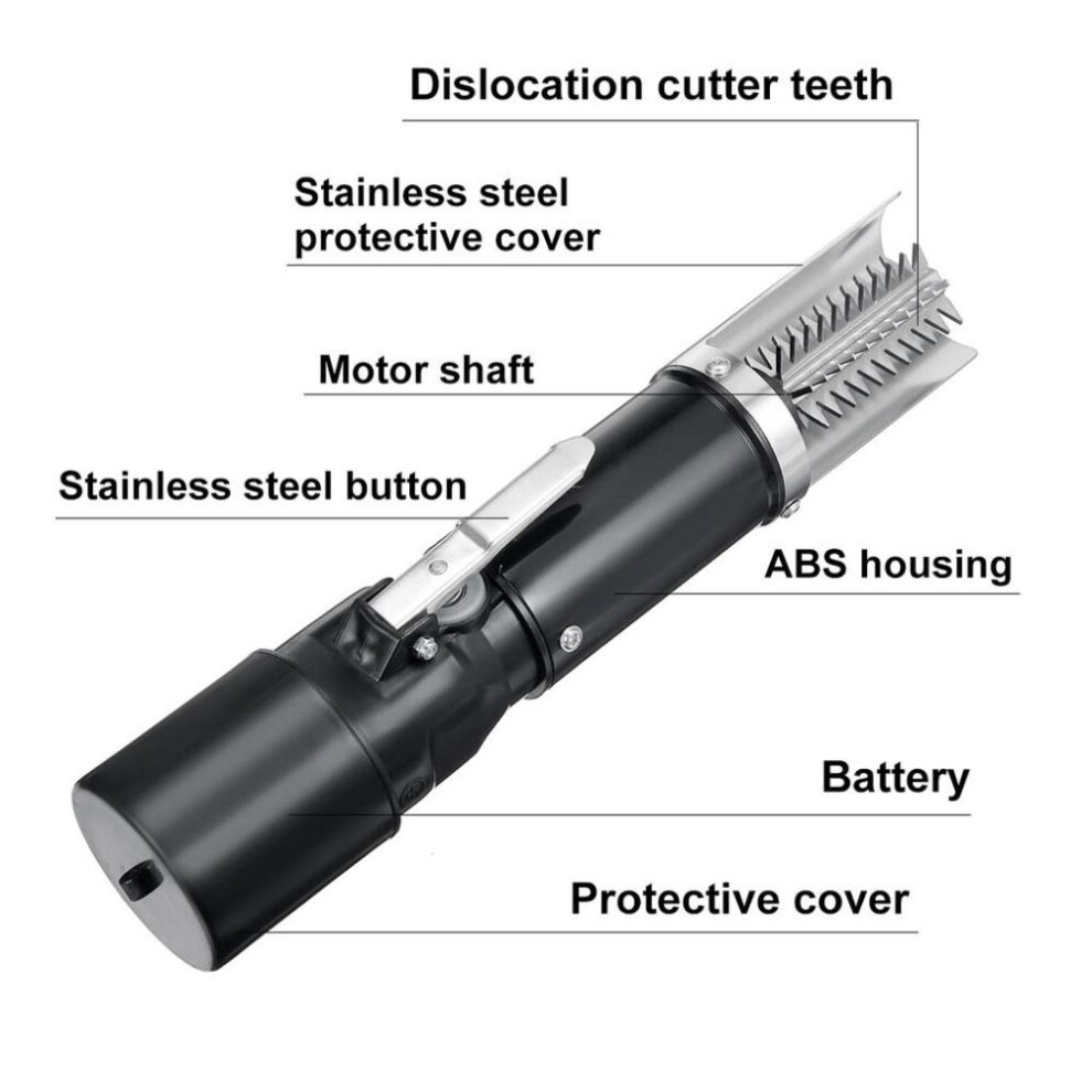 (black) 120w 8800mah Charging Portable Electric Cleaner Fish Scaler Clean Fish Remover Cleaner Descaler Scraper Seafood Tools