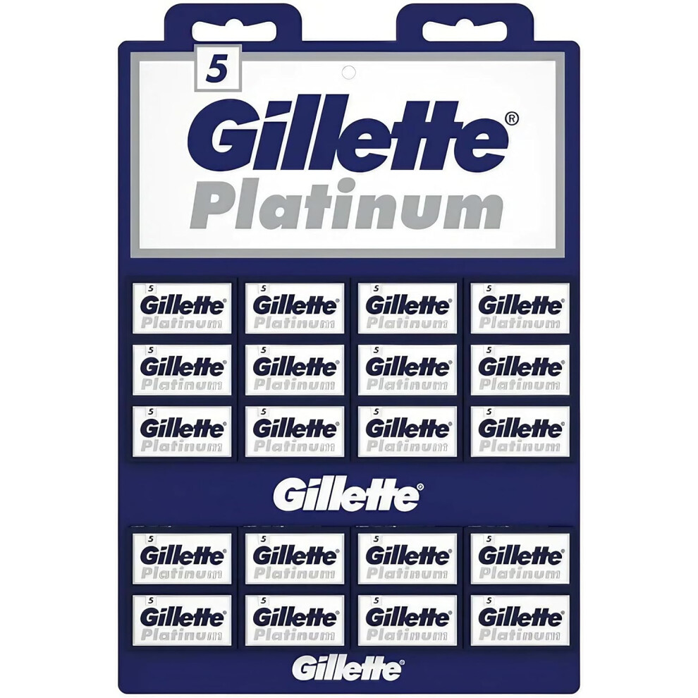 100 Gillette Platinum Double Edge Razor Blades