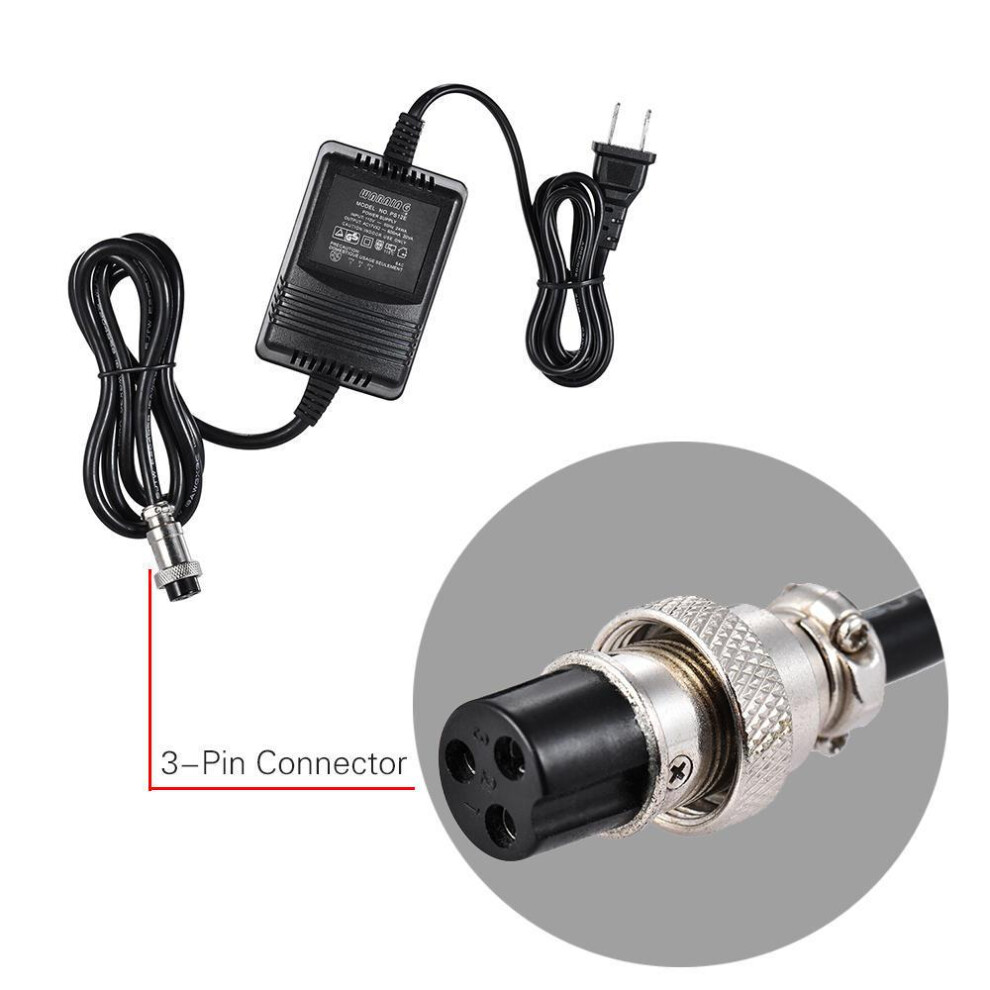 (black, US Plug) 17v 600ma Mixing Console Mixer Power Supply Ac Adapter 3-pin Connector 110v