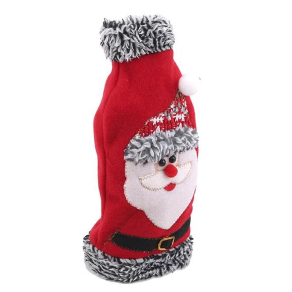 (as the picture, Santa Claus) Wine Bottle Bags Christmas Party Champagne Bottle Covers Gift Pouches Wine Package Bags