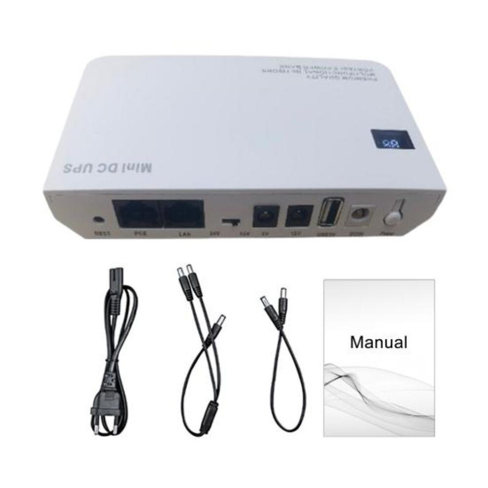 (white, 10400mAh) Uninterrupted Backup Power Multi-output Design Intelligent Monitoring System Overcharge Protection Ups Router Backup Power Supply
