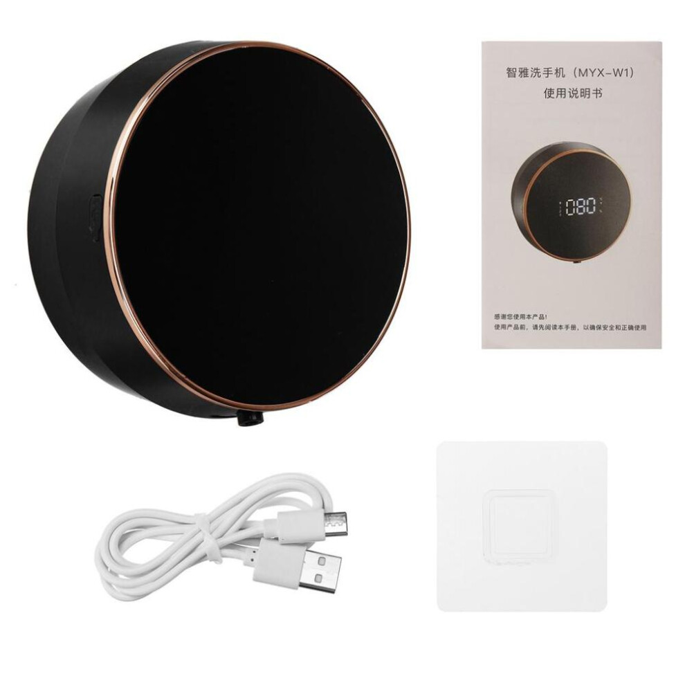 (black) Wall Mounted Touchless Automatic Sensor Foam Soap Dispenser Hand Sanitizer Liquid Fast Foaming Pump With Temperature Digital Display