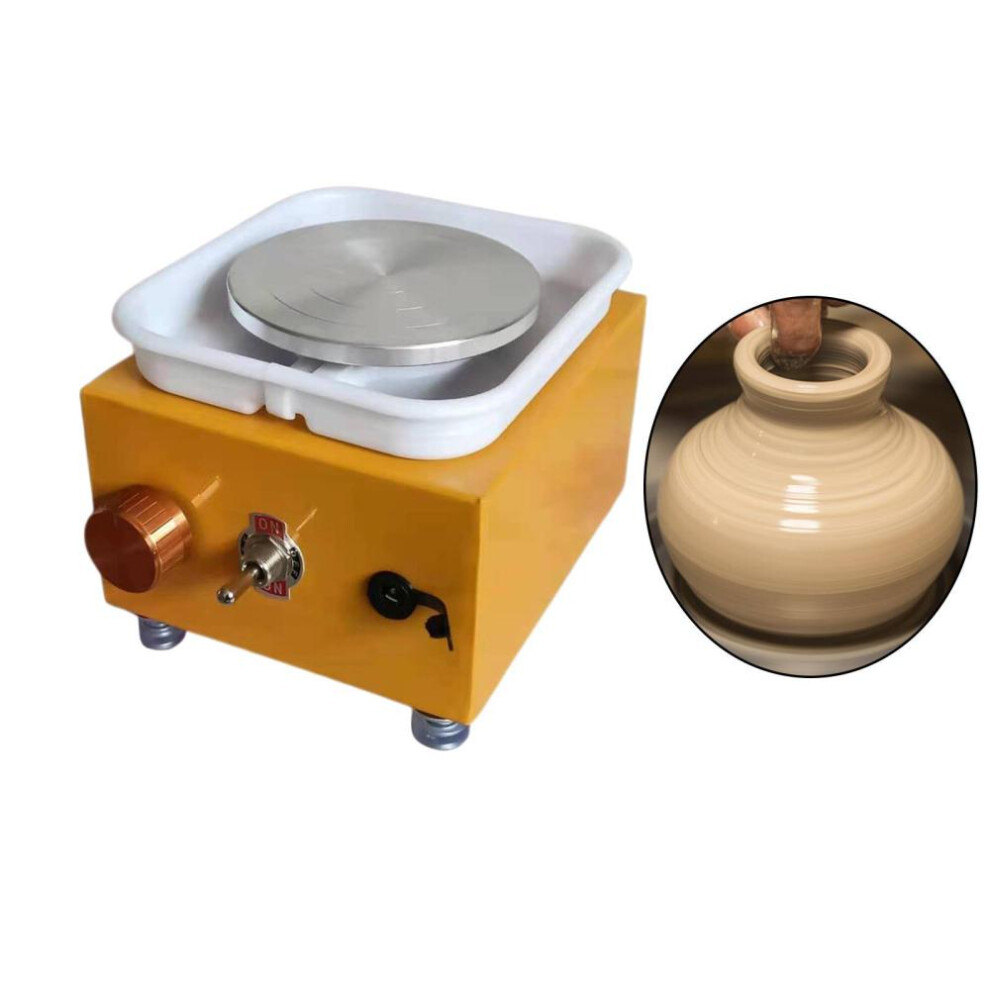 (yellow) Pottery Wheel Machine Electric Ceramic Clay Work For School Teaching Yellow