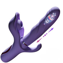 (purple) G-spot Bunny Sucking Vibrator Clitoral Stimulator Vaginal Anal Masturbator Massager Rose Vibrator Couples Sex Adult Toys