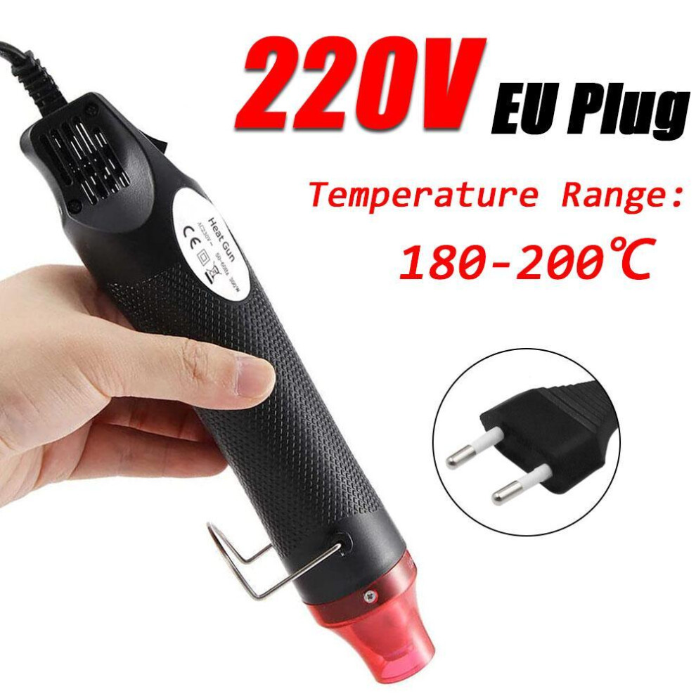 (EU Plug) 220v/110v Mini Heat Gun Electric Power Hot Dryer Hot Air Gun 300w Heat Temperature Blower Shrink Plastic Soldering Diy Crafts Tool