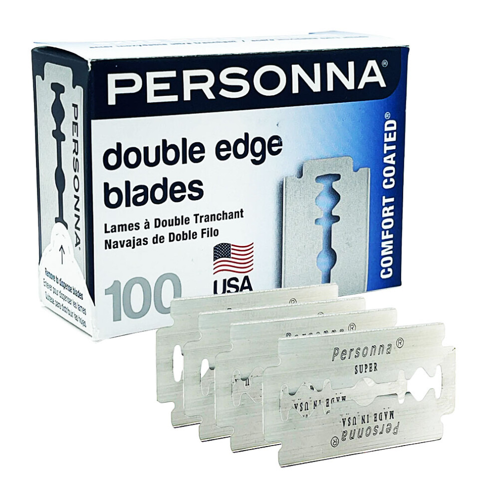 100 Personna Lab Blue Double Edge Razor Blades