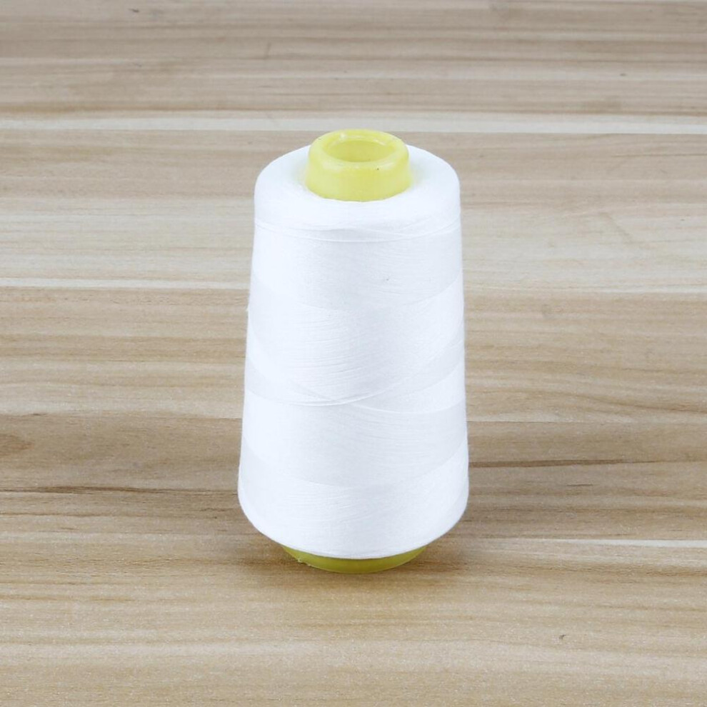 (white) 3000 Yards Industrial Overlocking Sewing Machine Polyester Thread