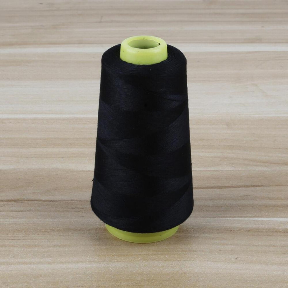 (black) 3000 Yards Industrial Overlocking Sewing Machine Polyester Thread