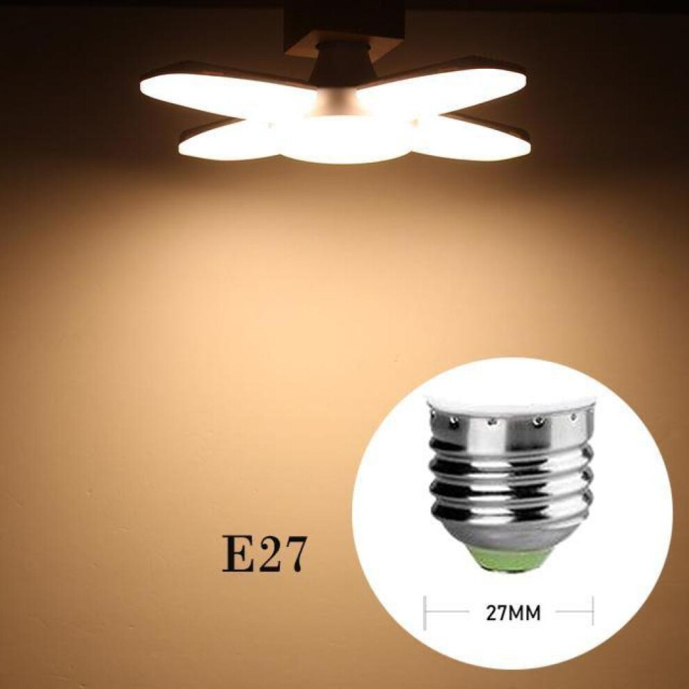 (E27 Warm White) No Flicker 60w E27 B22 Led Bulb 220v Smd 2835 Super Bright Foldable Fan Blade Angle Adjustable Lamp For Warehouse Garage