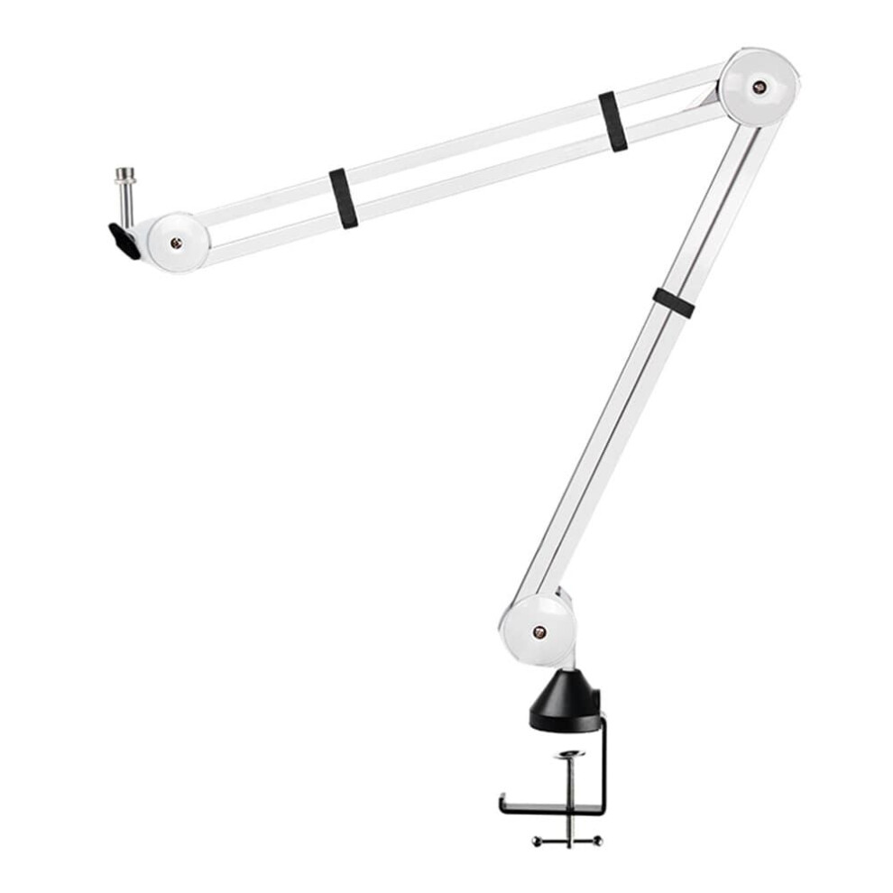 (white, S) Bomge Microphone Boom Arm Mic Stand Adjustable Clip Studio Suspension Scissor Arm Mount For Blue Snowball, Ice, Blue Yeti,radio Broadcasting And Game