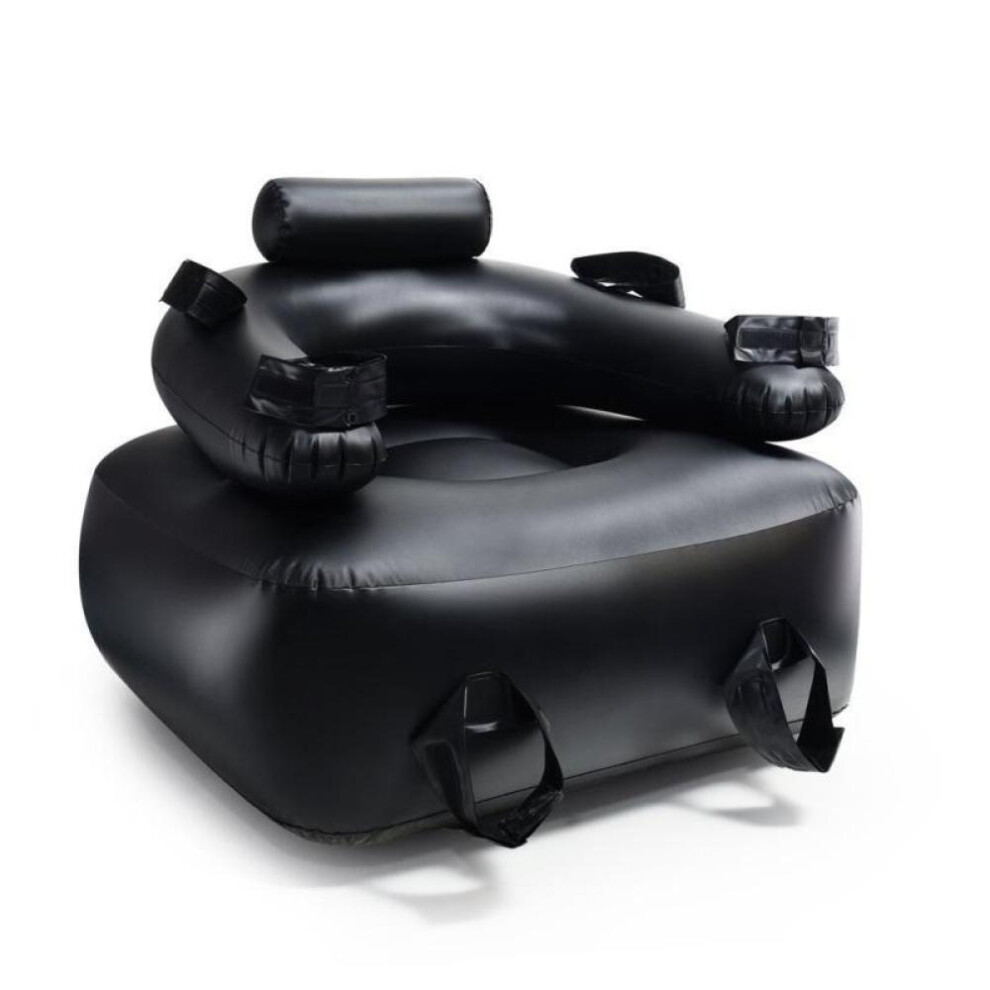 (60cm black) Inflatable Cushions Bondage Sofa With Handcuff Ankle Restraint Sex Furniture Love Chair For Couple