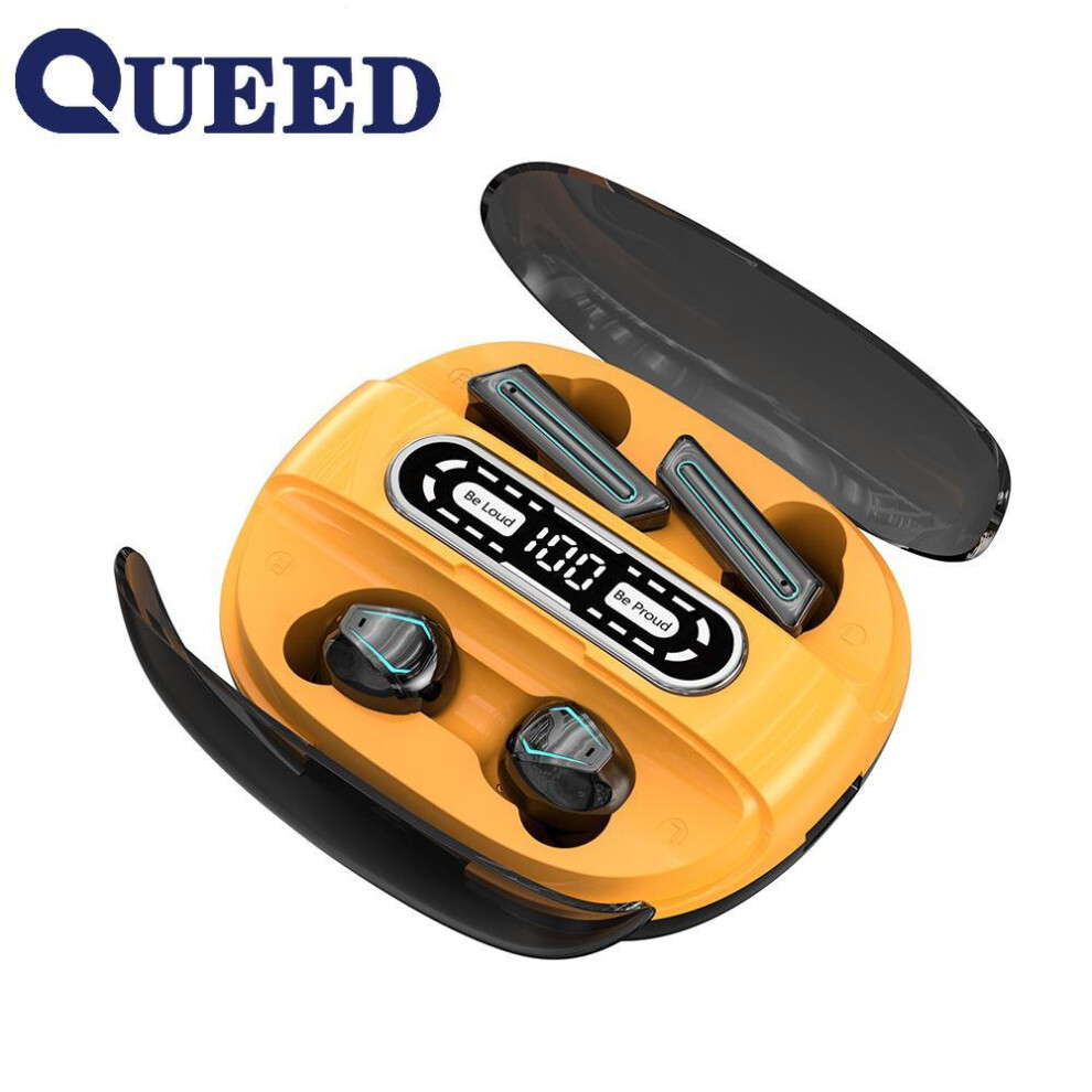 (yellow) Couple Wireless Bluetooth Headset Tws In -ear Noise Reduction Heavy Bass Sports Headset