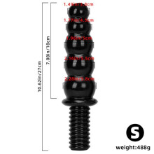(black, S) Female Shank Holding Masturbation Dildo Anal Plugs Posterior Asshole Sex Toys Expansion Apparatus Extra Large Dildo