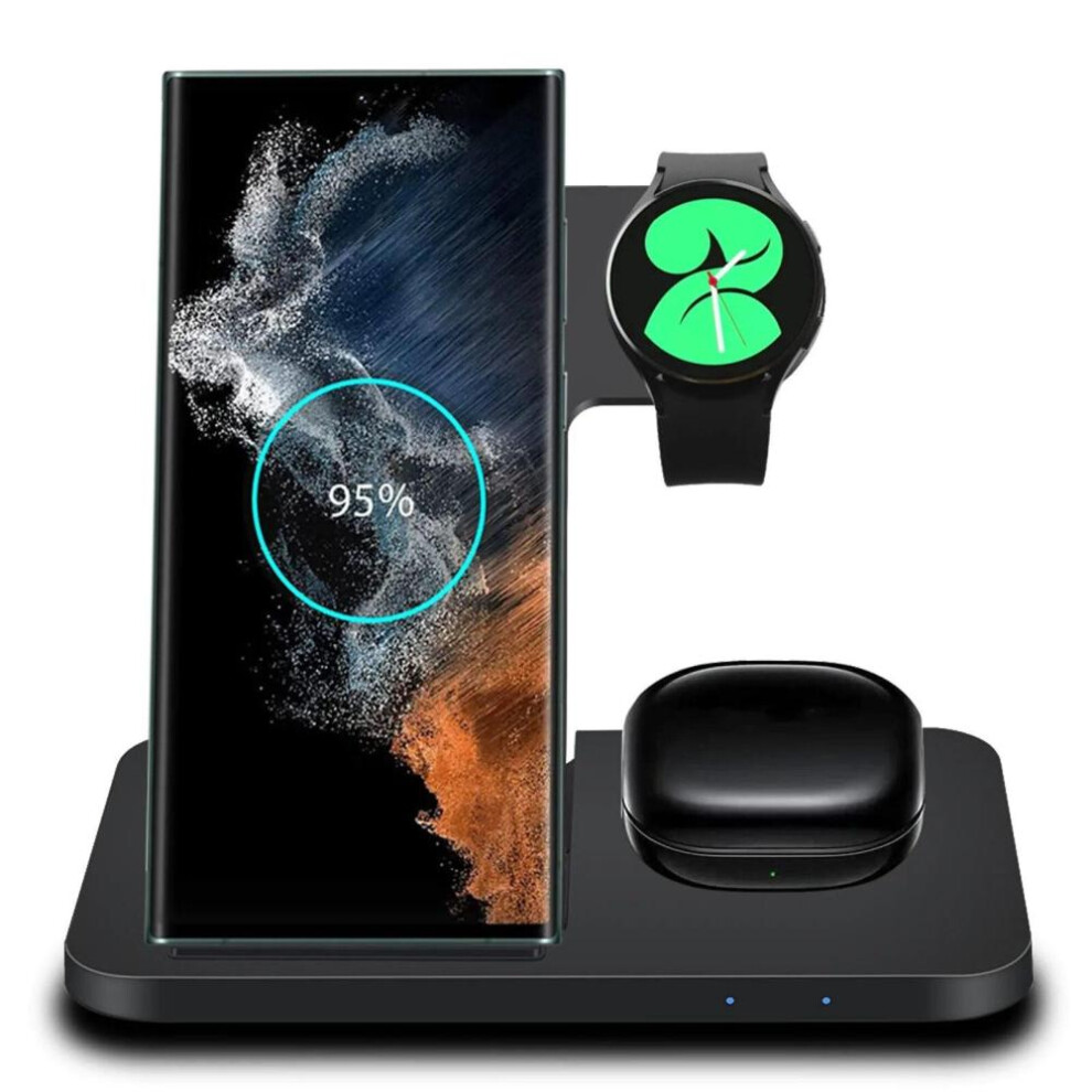 (black, For Samsung Watch) 3 In 1 Wireless Charger Station For Samsung S23/s22/s21/note 20 Z Flip Fold 4/3 Fast Charging Stand For Galaxy Watch 5/pro Buds
