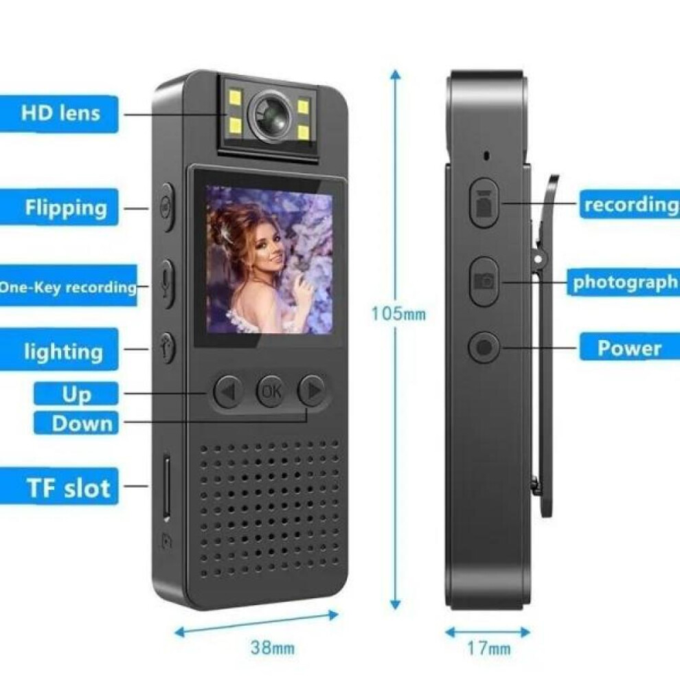 (black, With memory card) Full Hd 1080p Mini Wifi Portable Ap Cam With Replay Display Camcorder Recording Audio Video Recorder Motion Dvr
