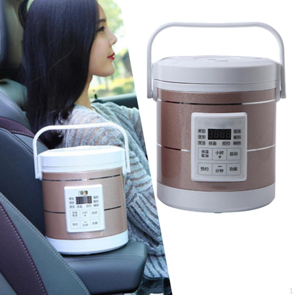 (gold) 1.6 Liter Removable Pot Travel Rice Cooker Non-stick for Cooking Soup, Rice, Stuf