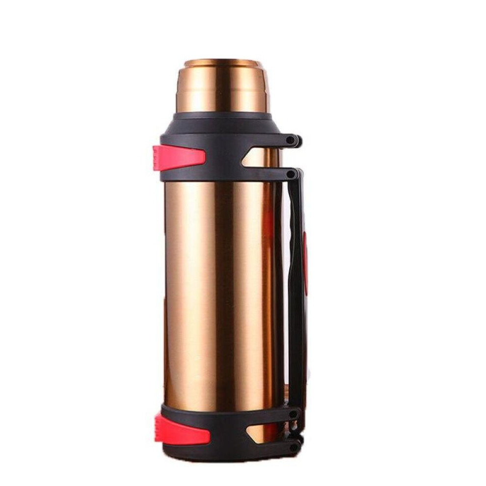 (gold, 2500ml) 1200-3000ml Large Thermos Bottle Vacuum Flasks Stainless Steel Insulated Water Thermal Cup With Strap 48 Hours Insalation