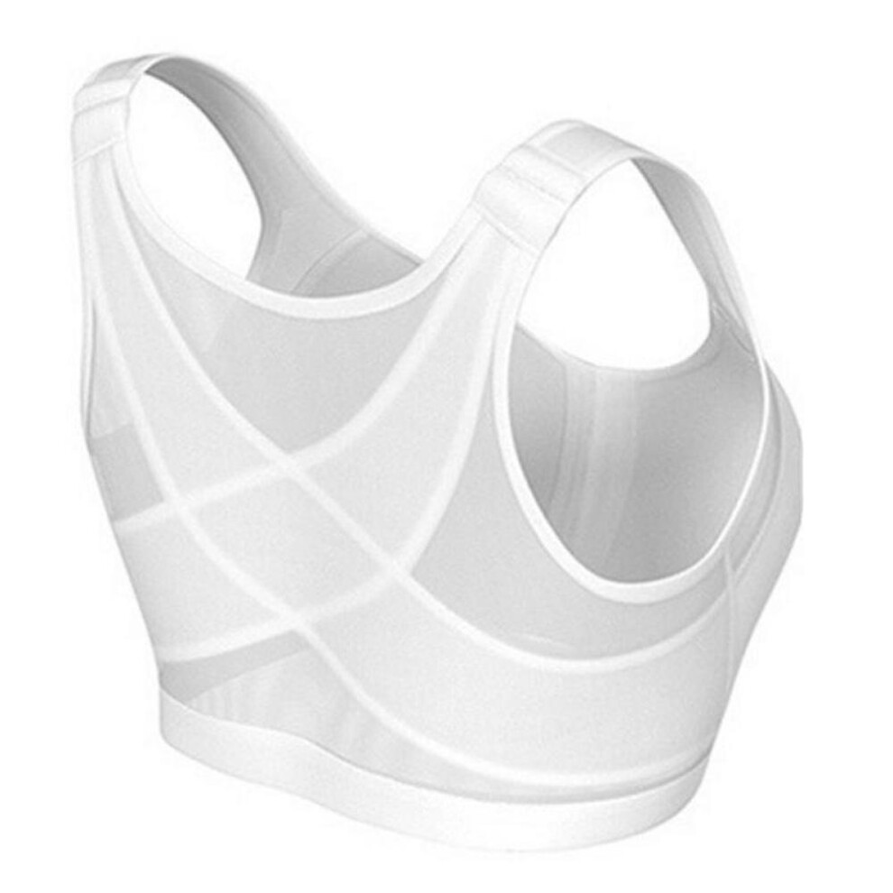 (white, L) S-5xl Plus Size Women Posture Corrector Bra Wireless Back Support Lift Up Yoga Bra Running Sports Gym Bras Underwear