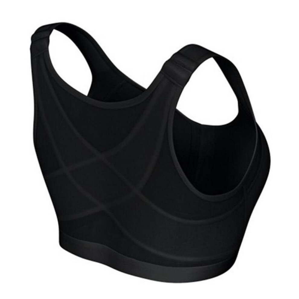 (black, S) S-5xl Plus Size Women Posture Corrector Bra Wireless Back Support Lift Up Yoga Bra Running Sports Gym Bras Underwear