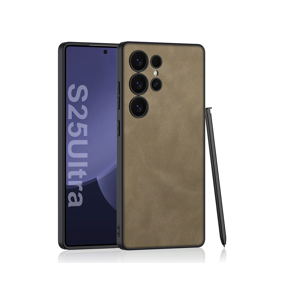 (Frosted Brown For Samsung Sm-S25ultra) Mobile Phone Case Accessories For Samsung Sm-S25ultra/Sm-S25plus/Sm-S25 Creative Frosted Leather Protective Ca Not,Specified 606096967670