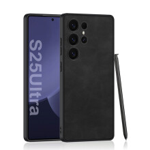 (Frosted Black for Samsung SM-S25Plus) Mobile Phone Case Accessories for Samsung SM-S25Ultra/SM-S25Plus/SM-S25 Creative Frosted Leather Protective Case Ultra-thin Vegan Leather