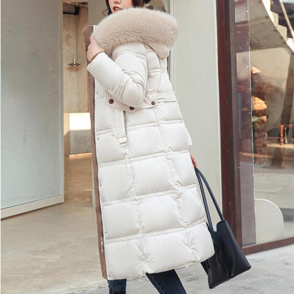 (beige, XXXL) Parka Women Women&apos;s Winter Coats 2023 New Winter Jacket In Heavy Hair Long Cultivate Morality Belt Down Female Coat 8603
