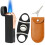 (Black) 420 Carbon Steel Cigar Cutter and Lighter Set. 1