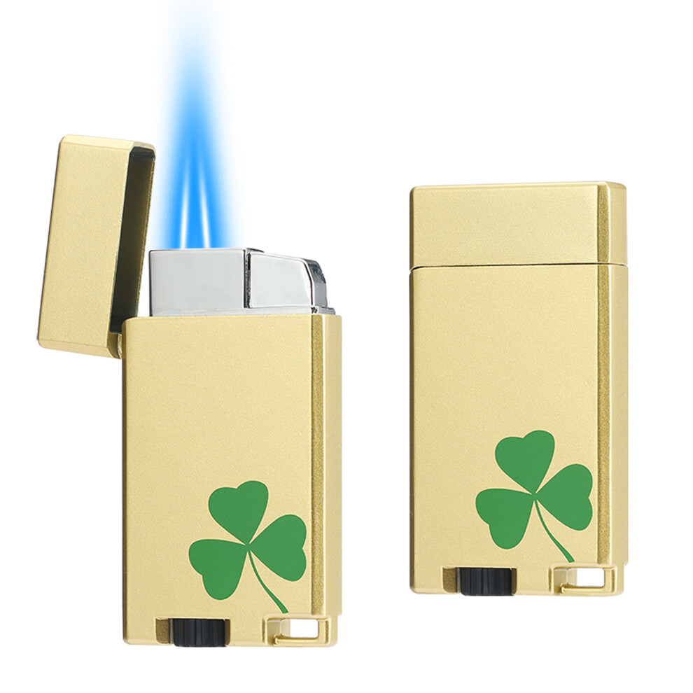 Yeuligo Gold (Champagne ) 2 Pack Butane Lighter With Visible Window
