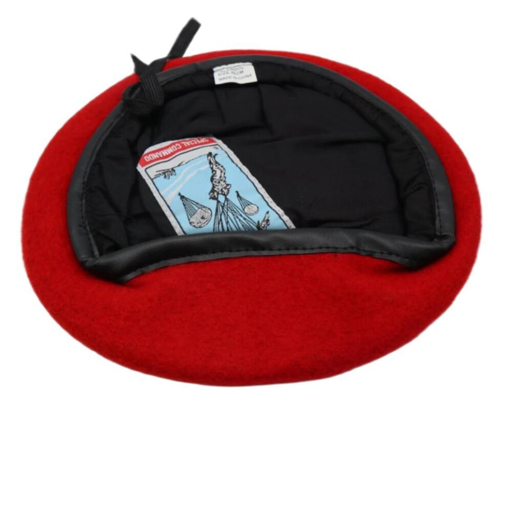 (red, 56) Solider Hat Police Men Beret Caps Wool Berets Men&apos;s Military Cap