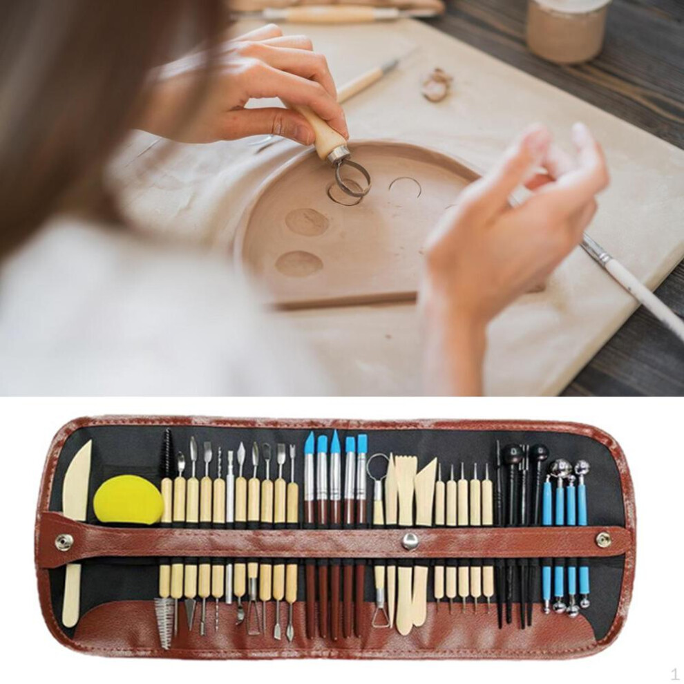 40x Clay Sculpting Tools Polymer Carving Tool Set, Ball Stylus Dotting For