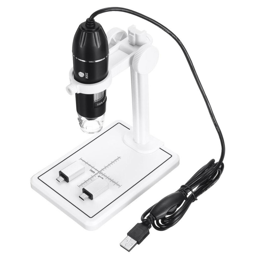 (white) 1600x Professional Usb Digital Microscope 8 Leds 2mp Electronic Microscope Endoscope Zoom Camera Magnifier Tripod Adapter