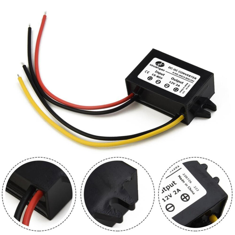 15V-72V 18V 24V 36V 48V 60V to 12V 2A 60W DC-DC Step Down Module Converter