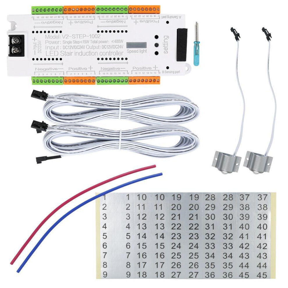 32 Channels Dc 12v 24v Stair Light Controller Kit Stairway Lighting Indoor Led Motion Sensor Automatic For Stairs Flexible Strip