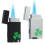 (Black & Silver) 2 Pack Mini Jet Flame Lighter 1