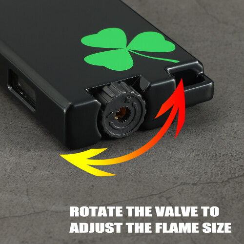 (Black & Silver) 2 Pack Mini Jet Flame Lighter 2