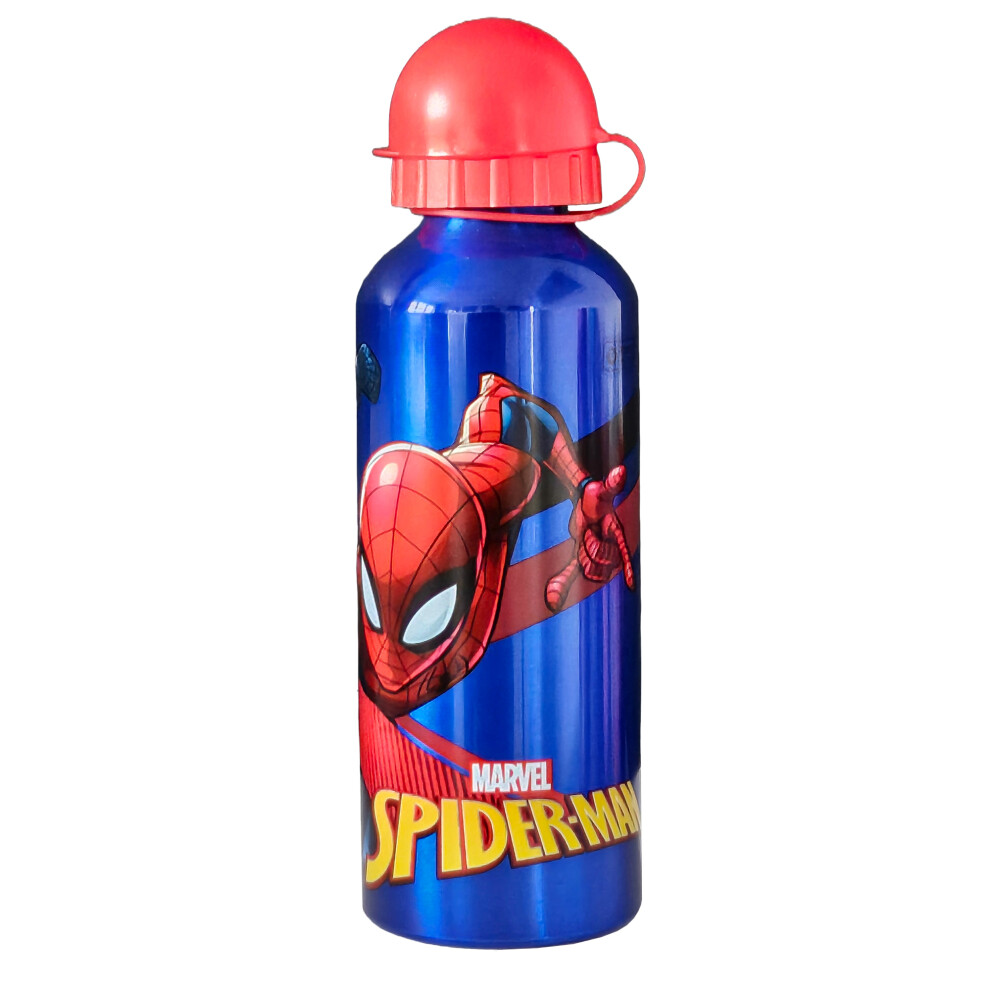 Marvel Spider-Man Aluminium Bottle Water Drink Children Blue