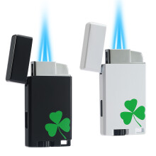 (Black & White) 2 Pack Mini Jet Flame Lighter