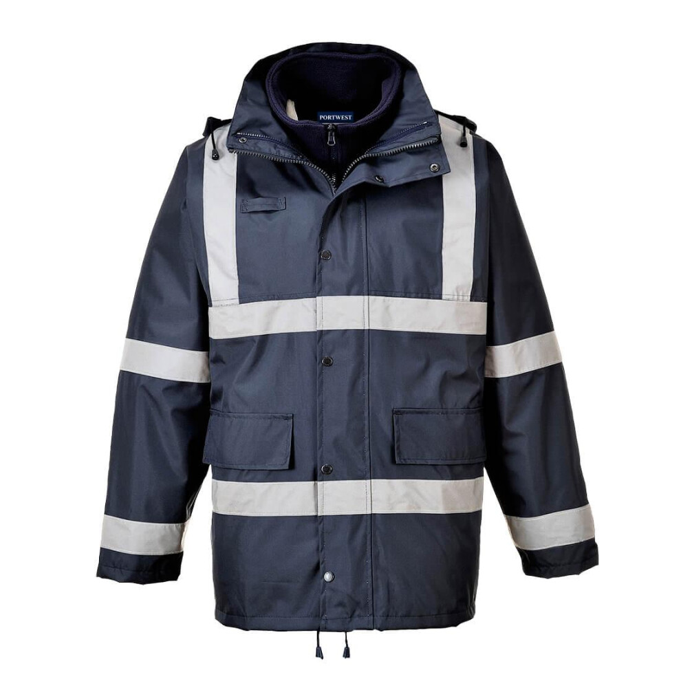 (M, Navy) Portwest Mens Iona 3 in 1 Traffic Jacket