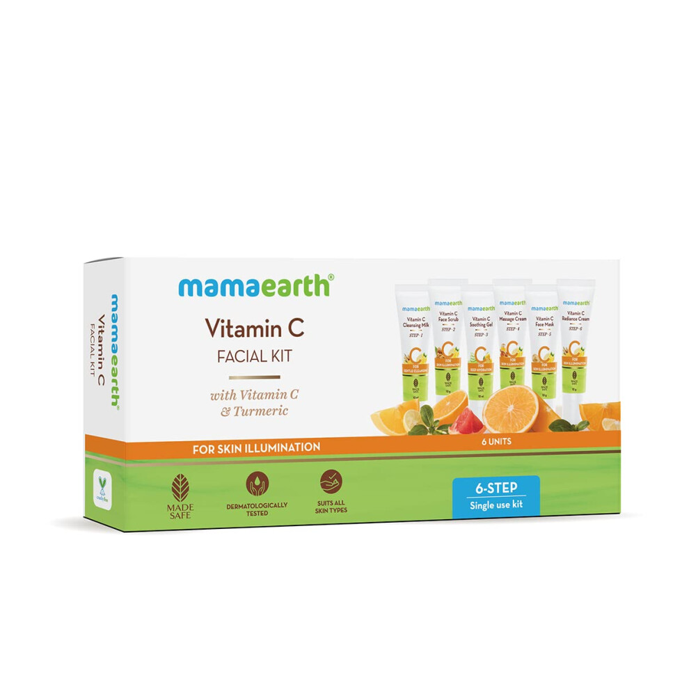 Mamaearth Vitamin C Facial Kit With Vitamin C & Turmeric 60 G