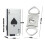 (Silver) Cigar Cutter and Cigar Lighter Set 6
