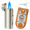 (Silver) Triple Jet Flame Cigar Lighter and Cutter Set 1