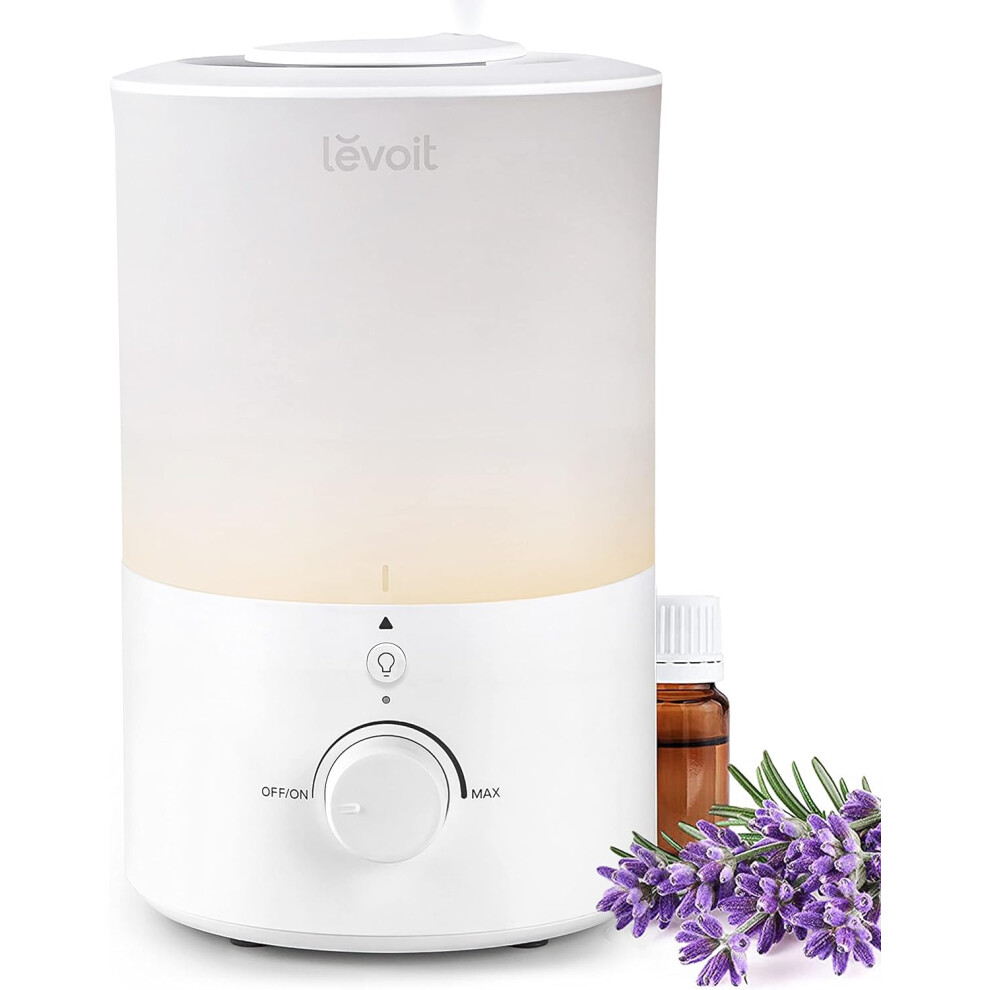 (LEVOIT 3L Humidifiers for Bedroom Baby Room with Night Light, Cool Mist Humidifier for Home, Office & Plant, Auto-Off, U) LEVOIT 3L Humidifiers for B