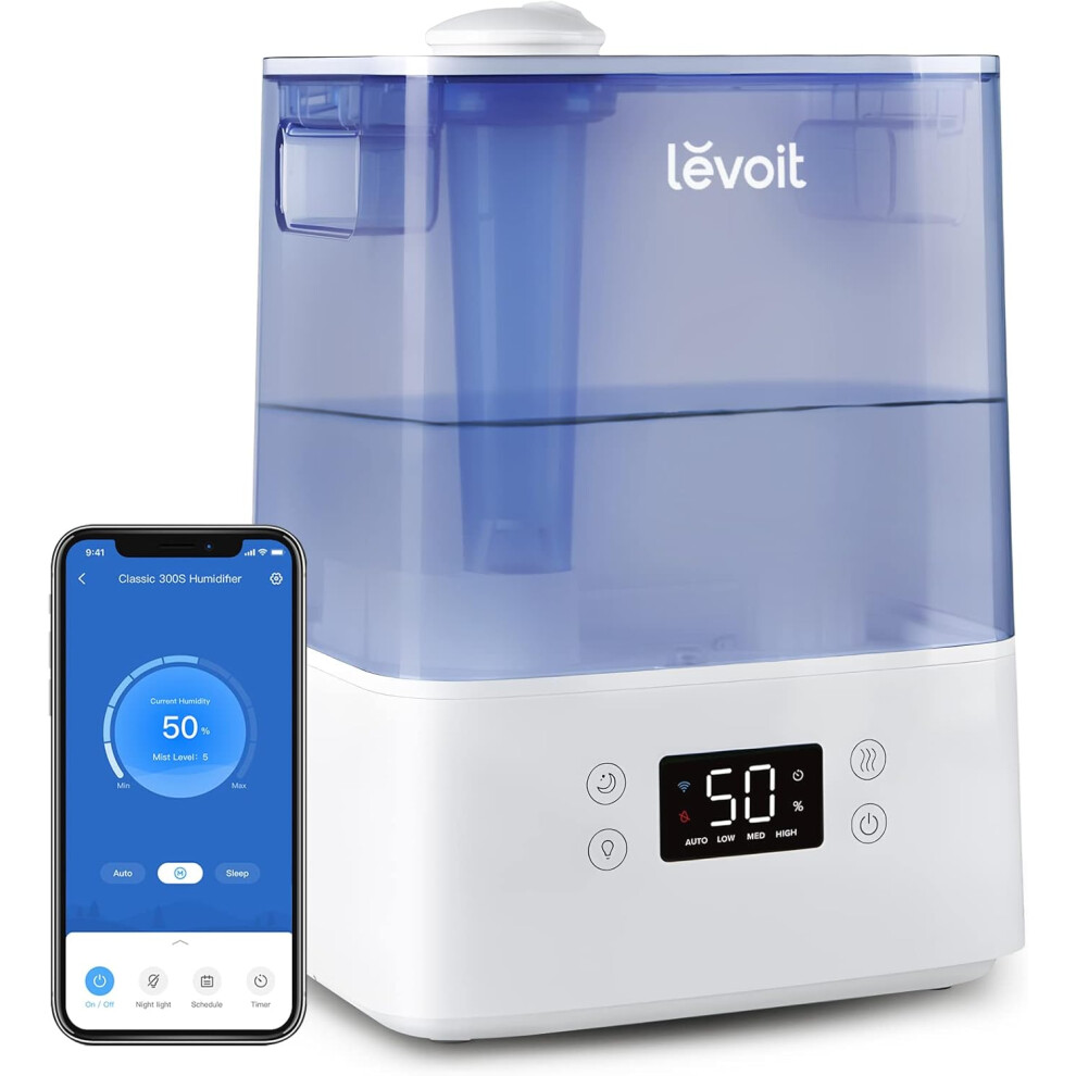 (LEVOIT Humidifier for Bedroom Baby Home, 6L Large Tank, Top-Fill Cool Mist Air Humidifier with Quiet Sleep Auto Mode, Sm) LEVOIT 3L Humidifiers for B