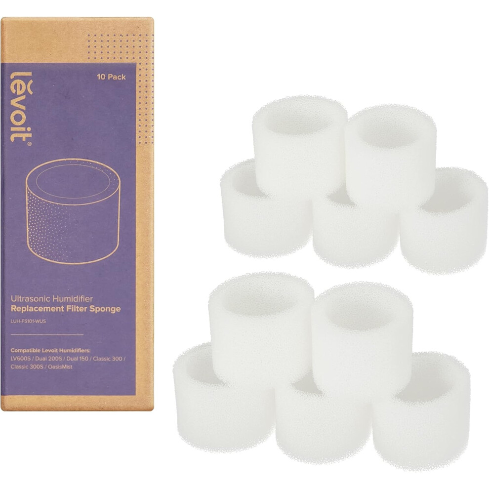 (Levoit 10-Pack Humidifier Replacement Filters Capture Fine Particles in Water Tank to Improve Humidification Efficiency,) LEVOIT 3L Humidifiers for B