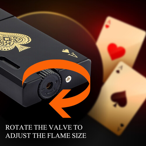 (Black) Double Jet Flame Gas Lighter with Protect Cover 2