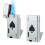 (Silver) Double Jet Flame Gas Lighter with Protect Cover 1