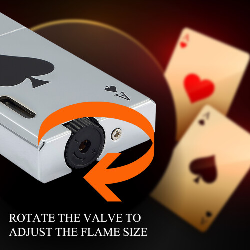 (Silver) Double Jet Flame Gas Lighter with Protect Cover 2