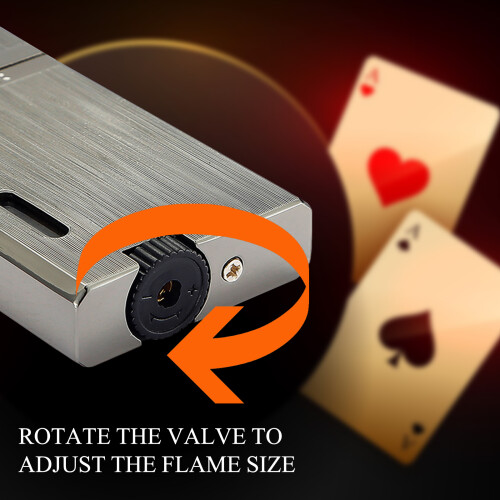 (Grey) Double Jet Flame Gas Lighter with Protect Cover 2